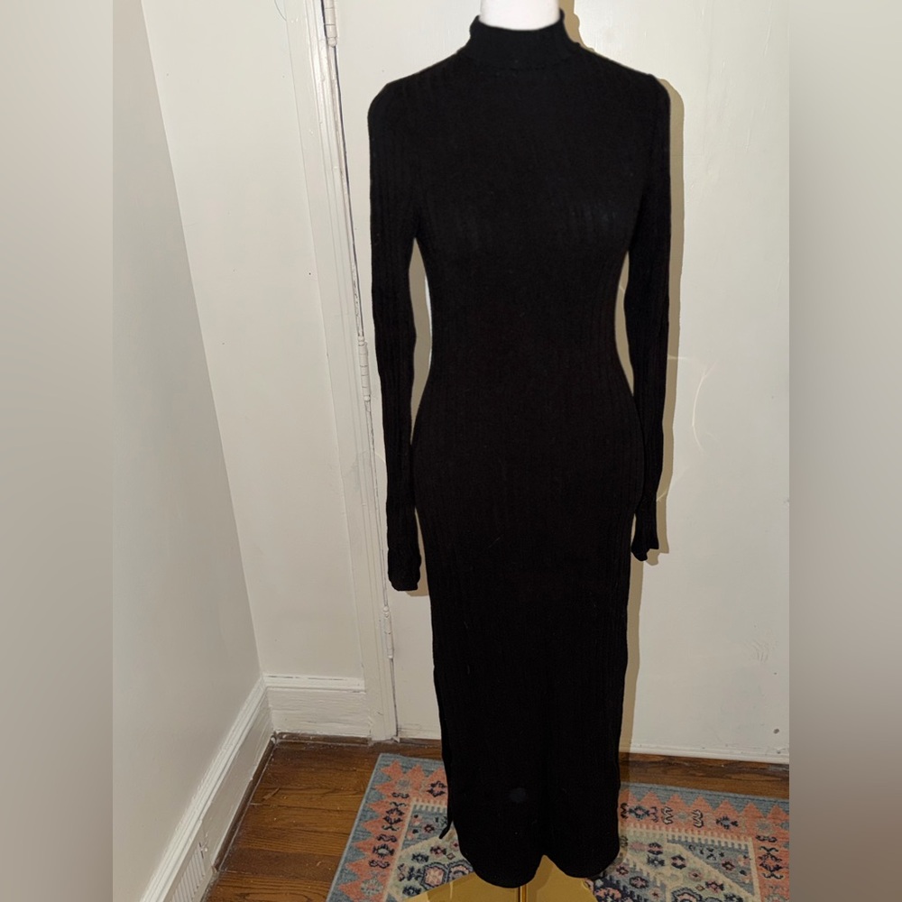 Bella Dahl Ribbed Mock Neck Knit Dress